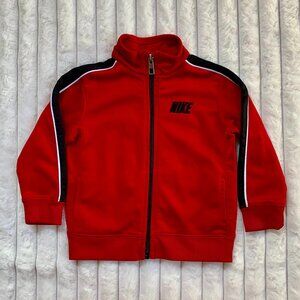 NIKE Toddler Boys Stylish Track Jacket | Red/White/Black | 18 M